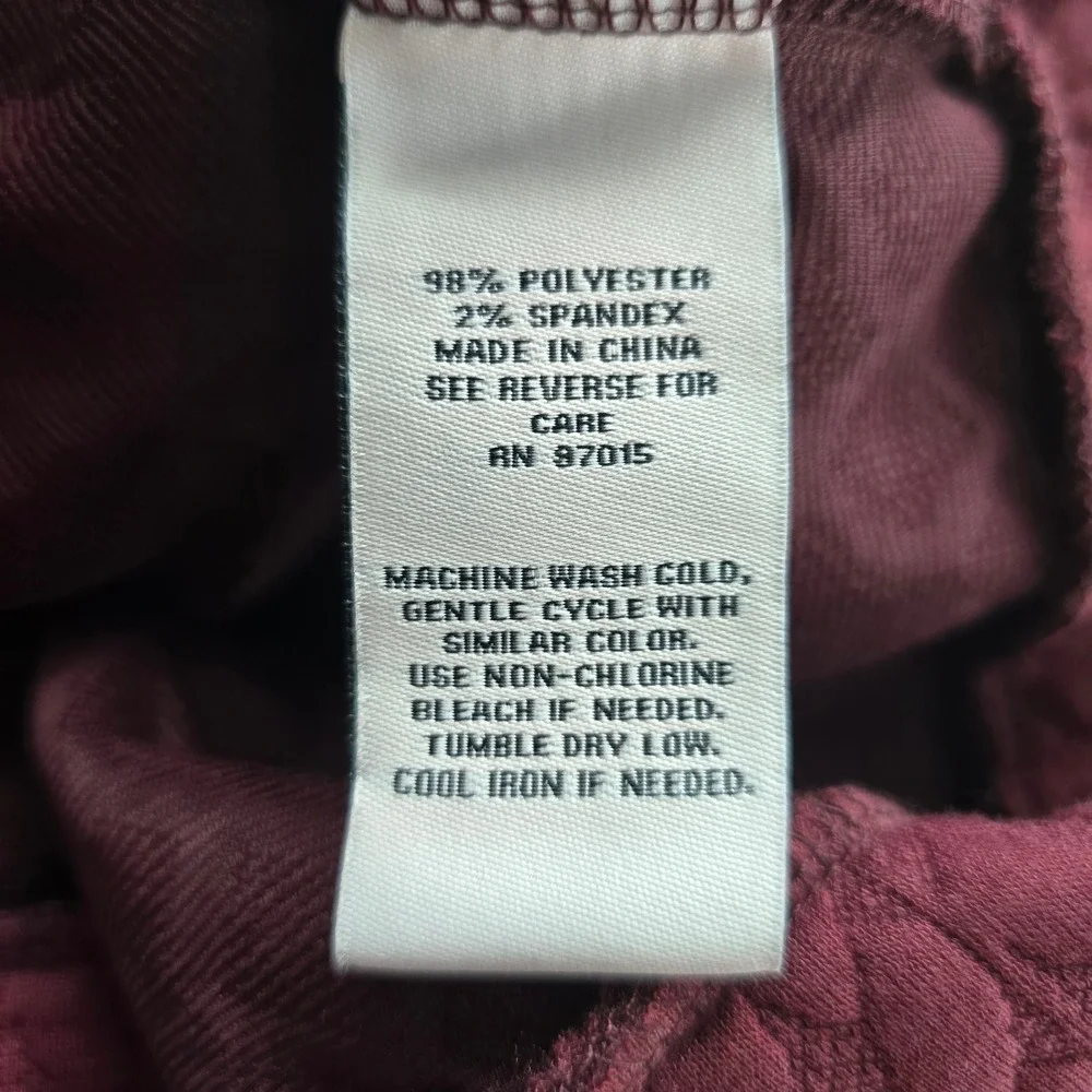 Nanette Lepore Womens 2 Piece Quilted Sweatshirt Wide Leg Pants Set Burgundy LRG